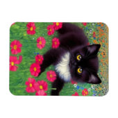 Gustav Klimt Tuxedo Cat Magnet (Horizontal)