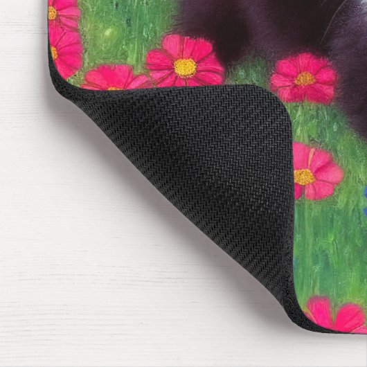 Gustav Klimt Tuxedo Cat Mousepad (Ecke)