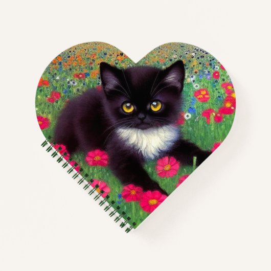 Gustav Klimt Tuxedo Cat Notizblock (Vorderseite)