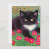 Gustav Klimt Tuxedo Cat Save The Date (Vorderseite)