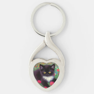Gustav Klimt Tuxedo Cat Schlüsselanhänger