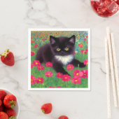 Gustav Klimt Tuxedo Cat Serviette (Beispiel)