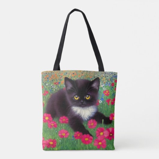 Gustav Klimt Tuxedo Cat Tasche (Rückseite)