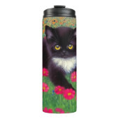 Gustav Klimt Tuxedo Cat Thermosbecher (Vorderseite)