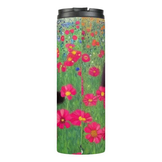 Gustav Klimt Tuxedo Cat Thermosbecher (Rückseite)