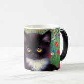 Gustav Klimt Tuxedo Cat Verwandlungstasse (VorderseiteRechts)