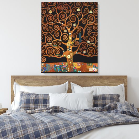 Gustav Klimt - Unter dem Baum des Lebens Leinwanddruck (Insitu (Schlafzimmer))