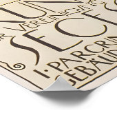 Gustav Klimt Vienna Secession Exhibition Art Print Poster (Ecke)