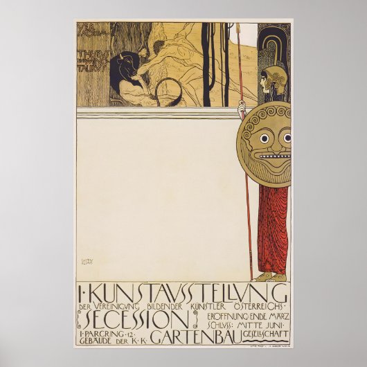 Gustav Klimt Vienna Secession Exhibition Art Print Poster (Vorne)