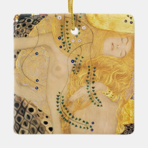 Gustav Klimt - Wasser-Schlangen I Keramikornament