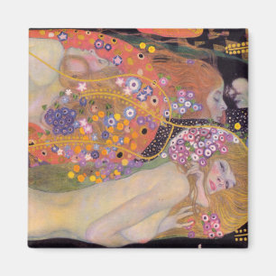 Gustav Klimt - Wasser-Schlangen II Magnet