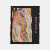 Gustav Klimt Wasser Serpents berühmtes Bild Pink Fleecedecke (Vorderseite)