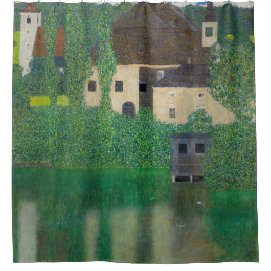 Gustav Klimt - Wasserburg Duschvorhang (Vorderseite)
