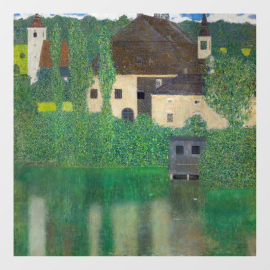 Gustav Klimt - Wasserburg Fensteraufkleber (Blatt)
