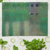 Gustav Klimt - Wasserburg Geschirrtuch (Gefaltet)