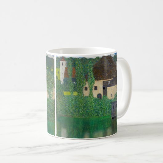 Gustav Klimt - Wasserburg Kaffeetasse (VorderseiteRechts)