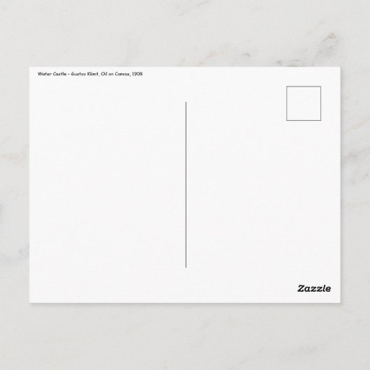 Gustav Klimt - Wasserburg Postkarte (Rückseite)