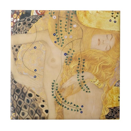 Gustav Klimt - Wasserläufe I Fliese (Vorderseite)