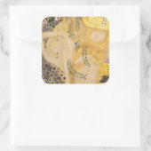 Gustav Klimt - Wasserläufe I Quadratischer Aufkleber (Tasche)