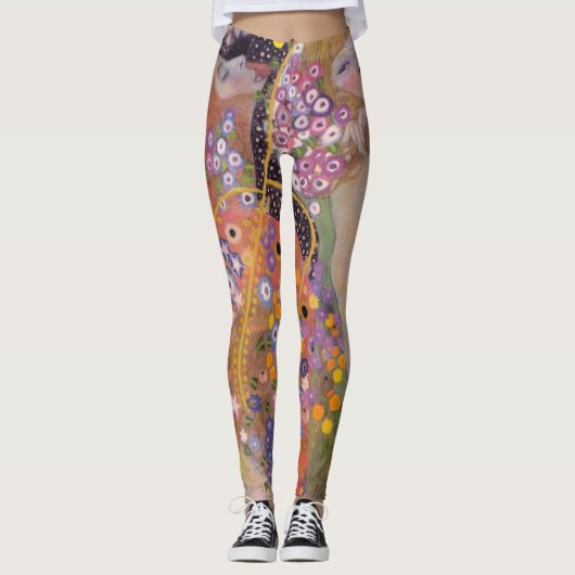 Gustav Klimt - Wasserläufe II Leggings (Vorderseite)
