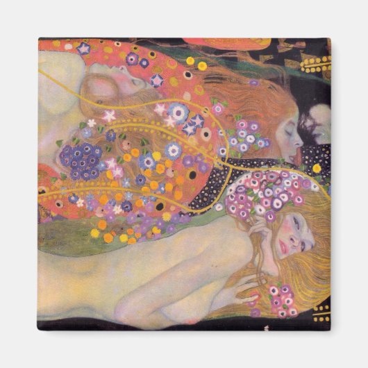 Gustav Klimt - Wasserläufe II Magnet (Vorne)