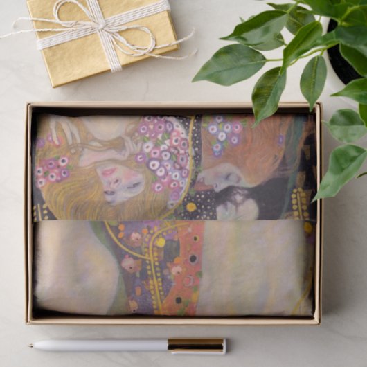 Gustav Klimt - Wasserläufe II Seidenpapier (Geschenk)