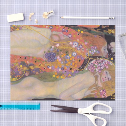 Gustav Klimt - Wasserläufe II Seidenpapier (Handwerk)