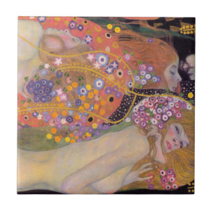 Gustav Klimt - Wasserschlangen II Fliese
