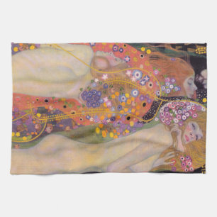 Gustav Klimt - Wasserschlangen II Geschirrtuch