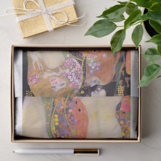 Gustav Klimt | Water Serpents II (1907) Seidenpapier (Geschenk)