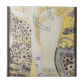 Gustav Klimt- Watersnakes Fliese (Vorderseite)
