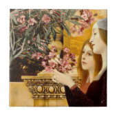 Gustav Klimt - zwei Mädchen mit Oleander Fliese (Vorderseite)