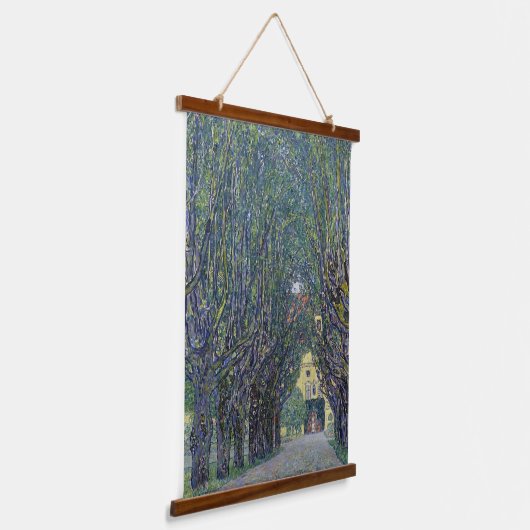 Gustav Klimts Allee im Kammer Gemälde. Wandteppich Mit Holzrahmen (Gewinkelt)