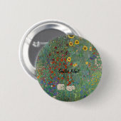 Gustav Klimts Bauerngarten mit Sonnenblumen Button (Vorne & Hinten)