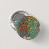 Gustav Klimts Bauerngarten mit Sonnenblumen Button (Vorne & Hinten)