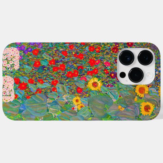Gustav Klimts Bauerngarten mit Sonnenblumen Case-Mate iPhone Hülle (Rückseite (Horizontal))