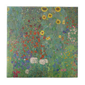 Gustav Klimts Bauerngarten mit Sonnenblumen Fliese (Vorderseite)