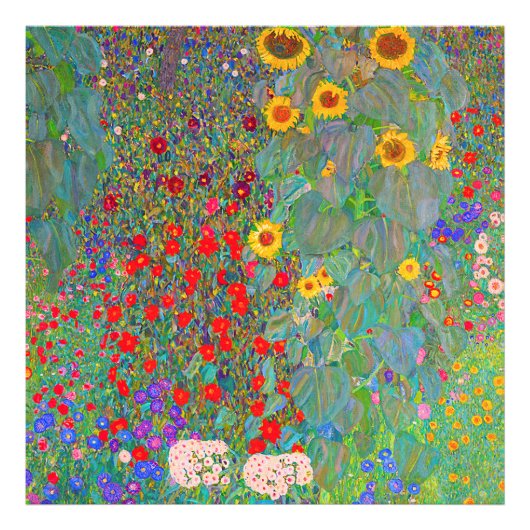 Gustav Klimts Bauerngarten mit Sonnenblumen Fotodruck (Vorne)