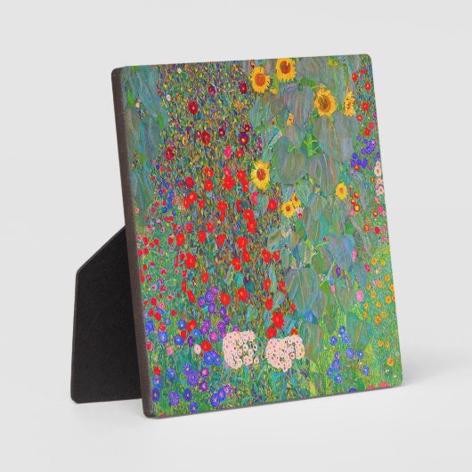 Gustav Klimts Bauerngarten mit Sonnenblumen Fotoplatte (Vorderseite)