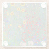 Gustav Klimts Bauerngarten mit Sonnenblumen Glasuntersetzer (Rückseite)