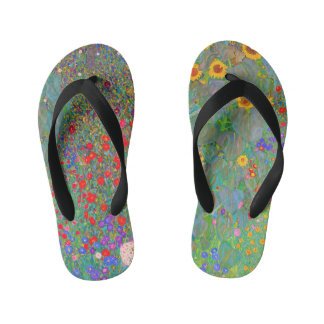 Gustav Klimts Bauerngarten mit Sonnenblumen Kinderbadesandalen