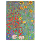 Gustav Klimts Bauerngarten mit Sonnenblumen Klemmbrett (Rückseite)