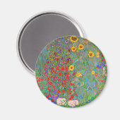 Gustav Klimts Bauerngarten mit Sonnenblumen Magnet (Vorderseite/Rückseite)