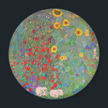 Gustav Klimts Bauerngarten mit Sonnenblumen Magnet<br><div class="desc">Gustav Klimts Bauerngarten mit Sonnenblumen Magnet.</div>