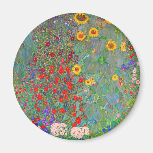 Gustav Klimts Bauerngarten mit Sonnenblumen Magnet (Vorne)