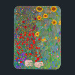 Gustav Klimts Bauerngarten mit Sonnenblumen Magnet<br><div class="desc">Gustav Klimts Bauerngarten mit Sonnenblumen Magnet.</div>