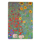 Gustav Klimts Bauerngarten mit Sonnenblumen Mini Klemmbrett (Rückseite)