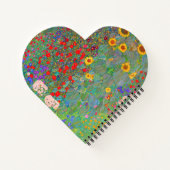 Gustav Klimts Bauerngarten mit Sonnenblumen Notizblock (Rückseite)