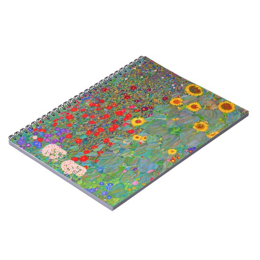 Gustav Klimts Bauerngarten mit Sonnenblumen Notizblock (Linke Seite)