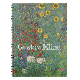 Gustav Klimts Bauerngarten mit Sonnenblumen Notizblock